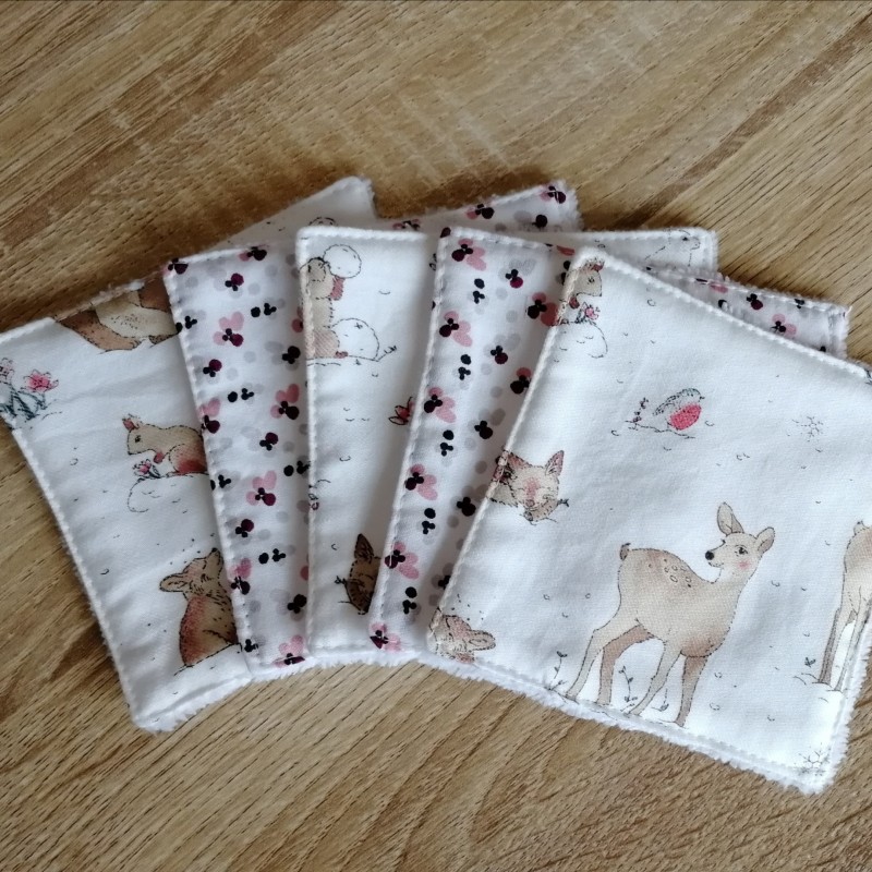 Lot de 6 lingettes bébé 10 cm