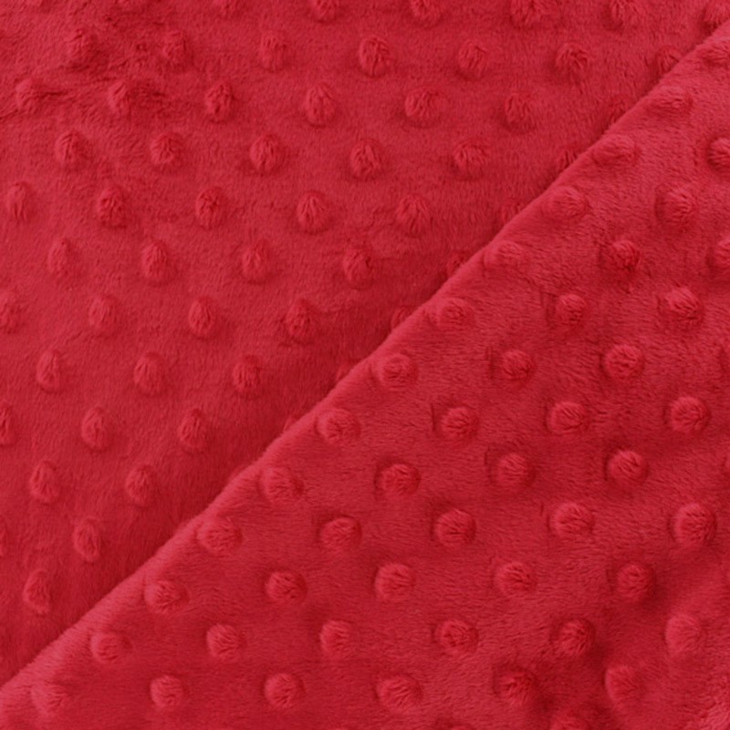 MIN_1106 - Minky gaufré rouge